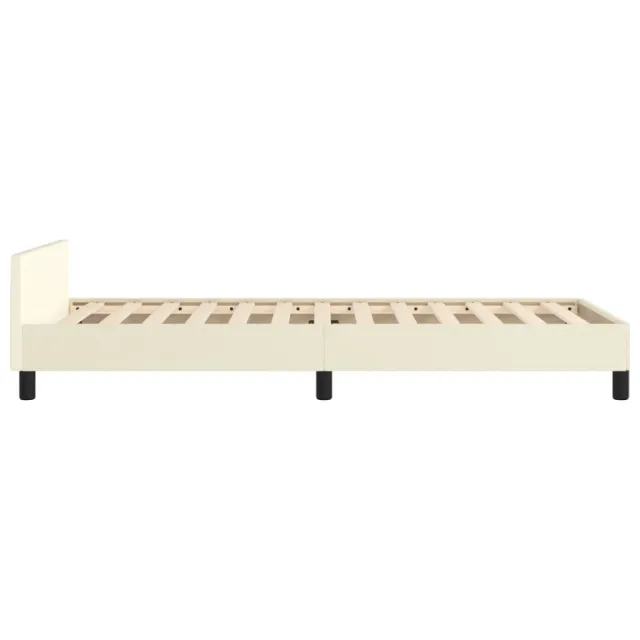 Cadre de lit sans matelas crème 90x200 cm similicuir