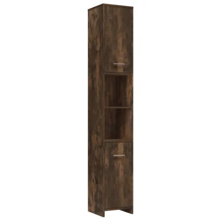 Ensemble de meubles de salle de bain 4 pcs Chêne fumé Bois