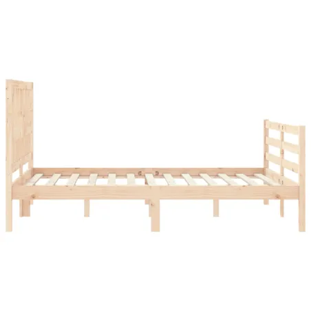 Cadre de lit sans matelas bois massif