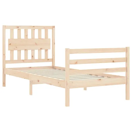 Cadre de lit sans matelas 90x200 cm bois massif