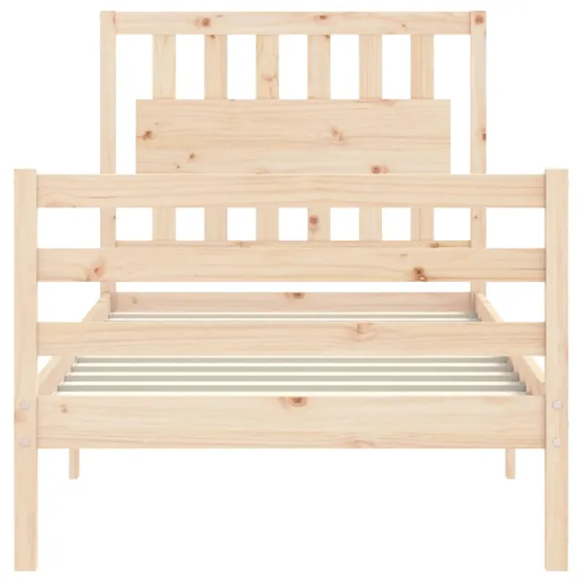 Cadre de lit sans matelas 90x200 cm bois massif