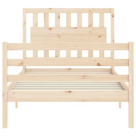 Cadre de lit sans matelas 100x200 cm bois massif