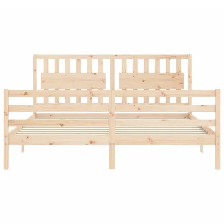 Cadre de lit sans matelas bois massif