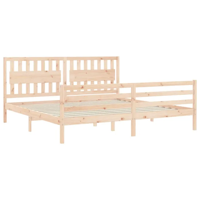 Cadre de lit sans matelas 200x200 cm bois massif