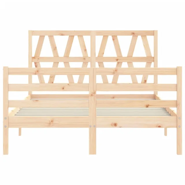 Cadre de lit sans matelas 140x190 cm bois massif