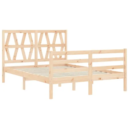 Cadre de lit sans matelas 120x200 cm bois massif