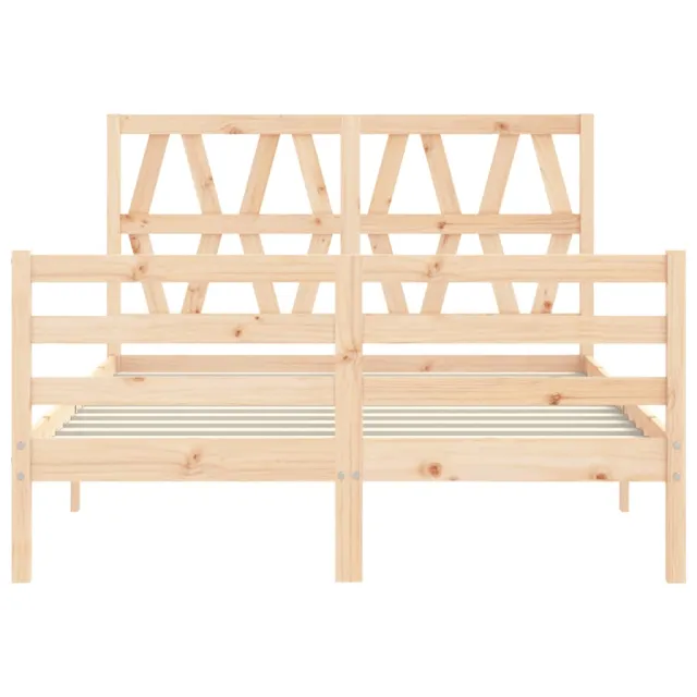Cadre de lit sans matelas 120x200 cm bois massif