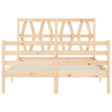 Cadre de lit sans matelas 140x200 cm bois massif
