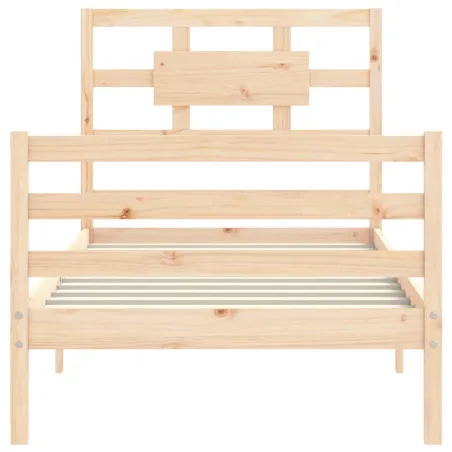 Cadre de lit sans matelas 90x200 cm bois massif