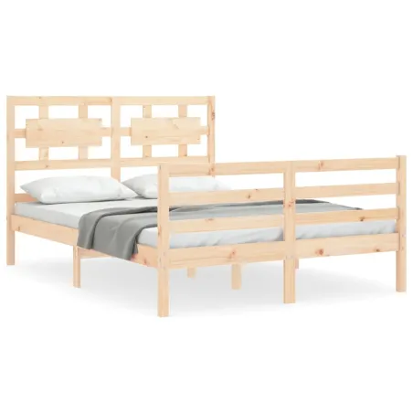 Cadre de lit sans matelas 120x200 cm bois massif