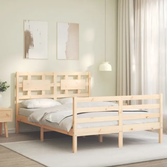 Cadre de lit sans matelas 120x200 cm bois massif