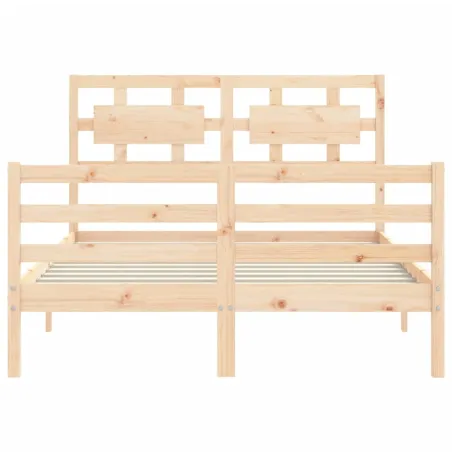 Cadre de lit sans matelas 120x200 cm bois massif