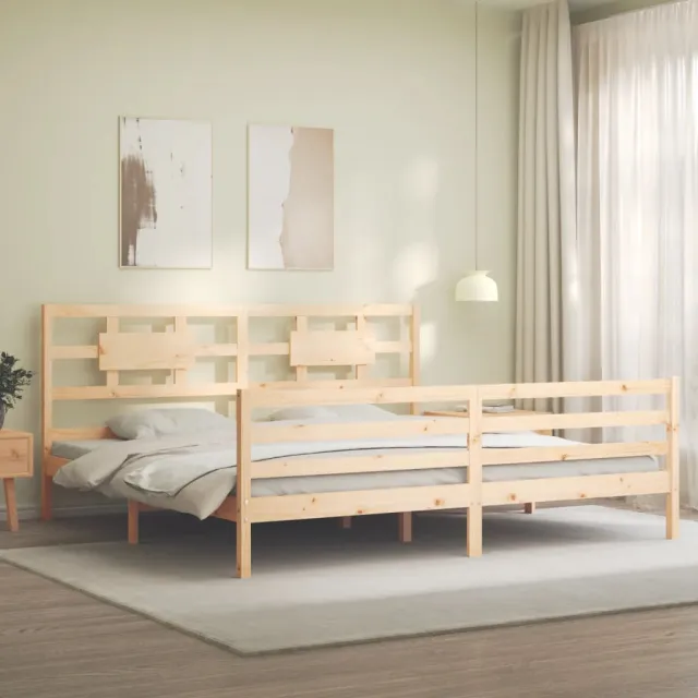 Cadre de lit sans matelas 200x200 cm bois massif