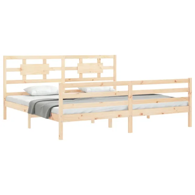 Cadre de lit sans matelas 200x200 cm bois massif