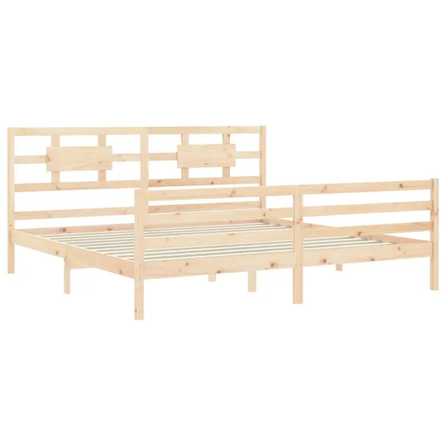 Cadre de lit sans matelas 200x200 cm bois massif