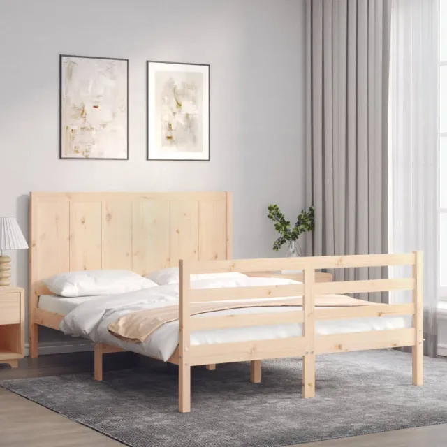 Cadre de lit sans matelas bois massif