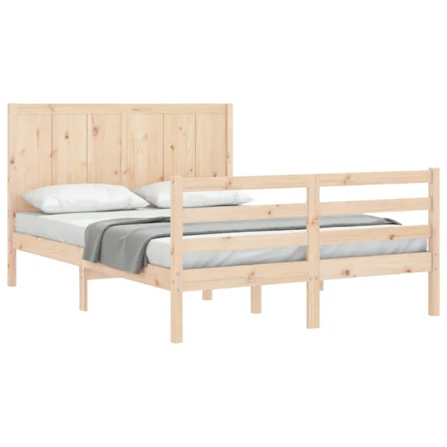 Cadre de lit sans matelas bois massif