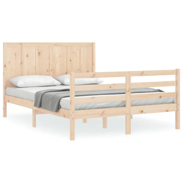 Cadre de lit sans matelas 120x200 cm bois massif