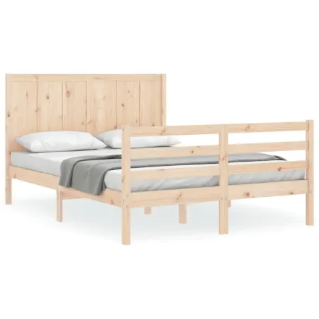 Cadre de lit sans matelas 120x200 cm bois massif