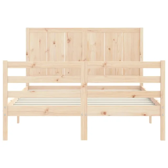 Cadre de lit sans matelas 120x200 cm bois massif