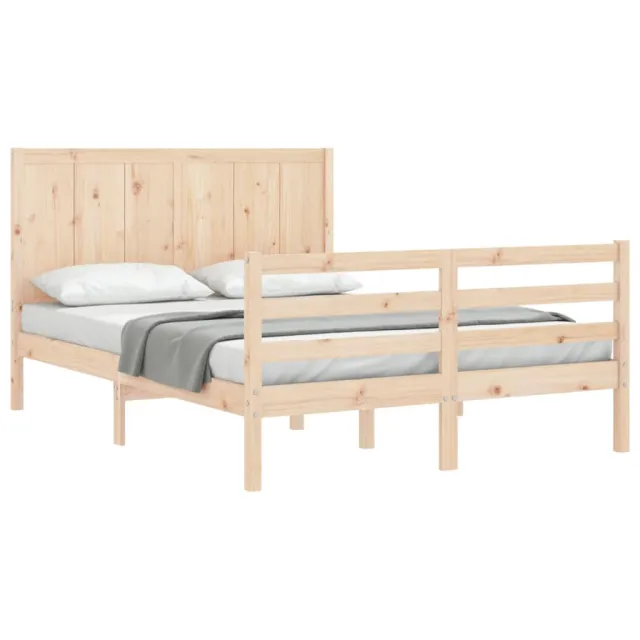 Cadre de lit sans matelas 140x200 cm bois massif