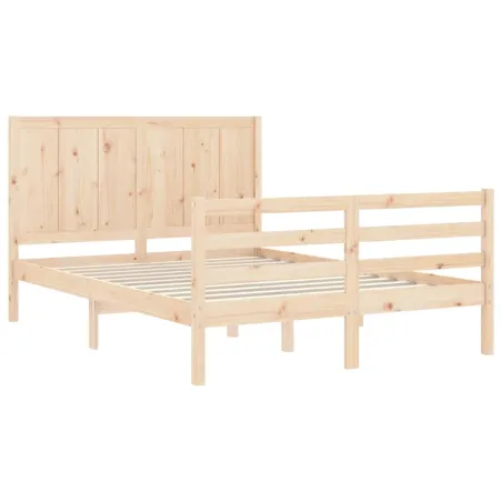 Cadre de lit sans matelas 140x200 cm bois massif