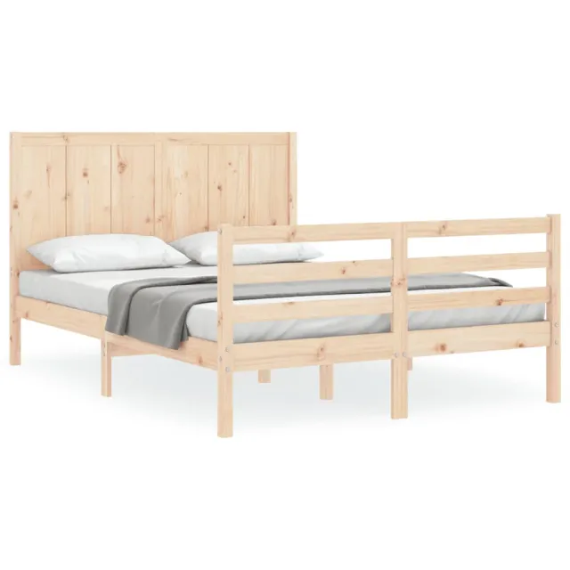 Cadre de lit sans matelas bois massif