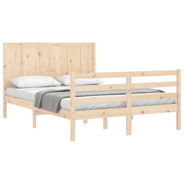 Cadre de lit sans matelas bois massif