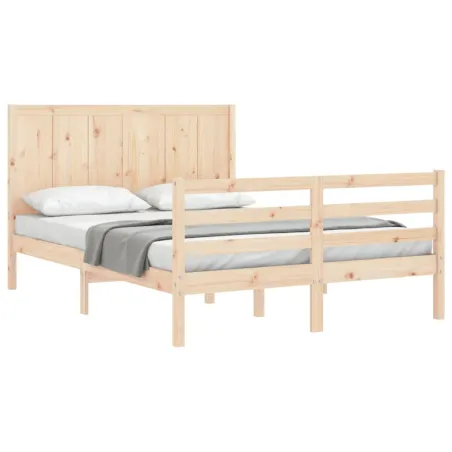 Cadre de lit sans matelas bois massif