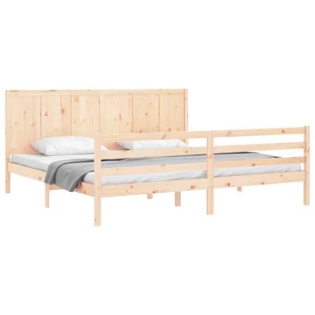 Cadre de lit sans matelas 200x200 cm bois massif