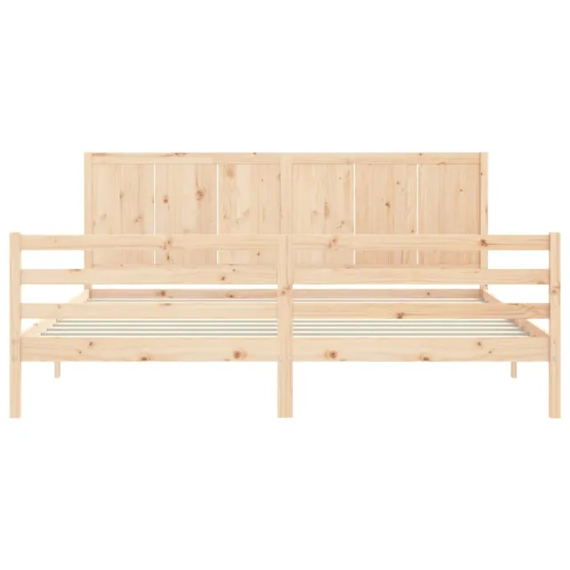 Cadre de lit sans matelas 200x200 cm bois massif
