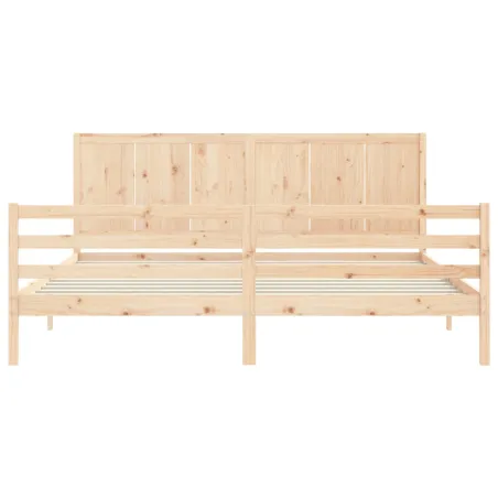 Cadre de lit sans matelas 200x200 cm bois massif