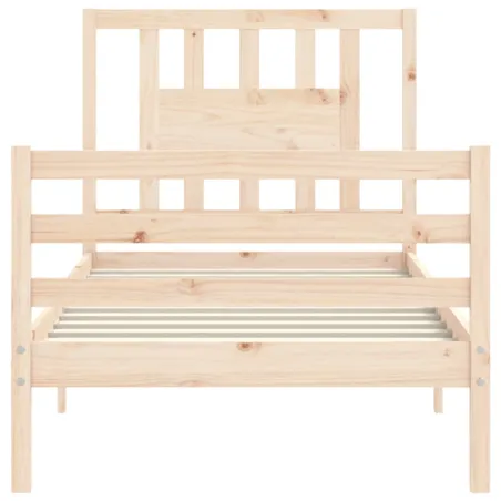 Cadre de lit sans matelas 90x200 cm bois massif