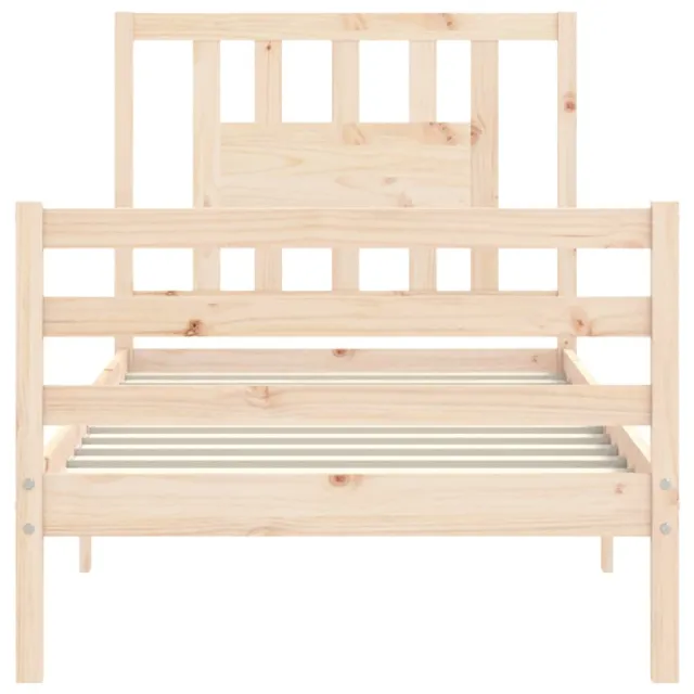 Cadre de lit sans matelas 100x200 cm bois massif