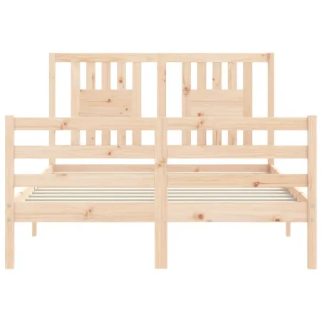 Cadre de lit sans matelas 120x200 cm bois massif