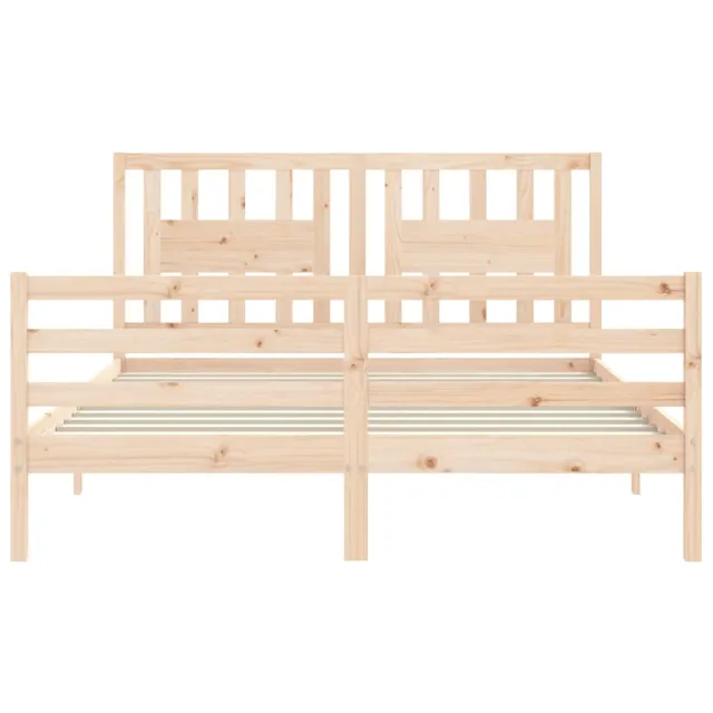 Cadre de lit sans matelas 160x200 cm bois massif