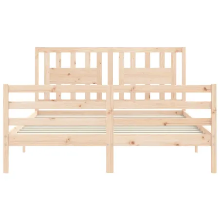 Cadre de lit sans matelas 160x200 cm bois massif