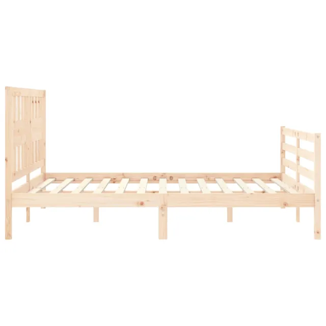 Cadre de lit sans matelas 160x200 cm bois massif