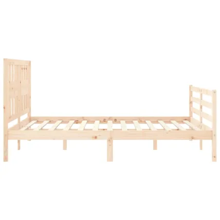 Cadre de lit sans matelas 160x200 cm bois massif