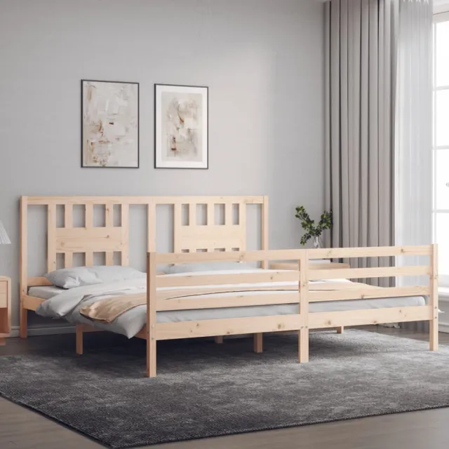 Cadre de lit sans matelas 200x200 cm bois massif