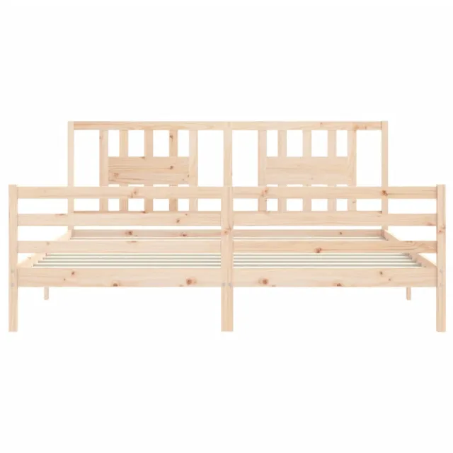 Cadre de lit sans matelas 200x200 cm bois massif