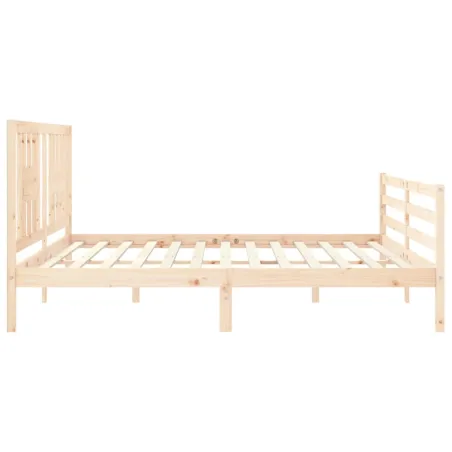 Cadre de lit sans matelas 200x200 cm bois massif