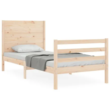 Cadre de lit sans matelas bois massif 2