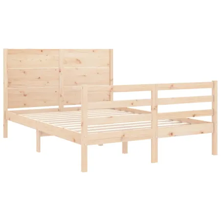 Cadre de lit sans matelas bois massif