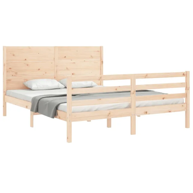 Cadre de lit sans matelas 160x200 cm bois massif