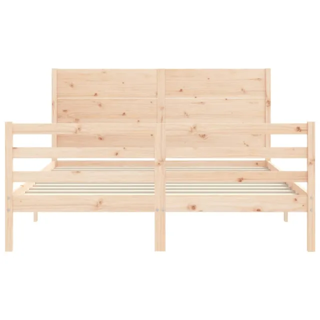 Cadre de lit sans matelas 160x200 cm bois massif