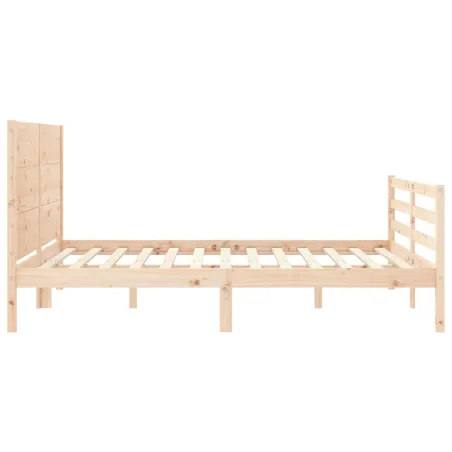 Cadre de lit sans matelas 160x200 cm bois massif