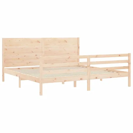 Cadre de lit sans matelas 200x200 cm bois massif