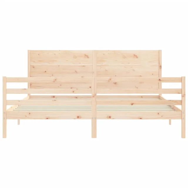 Cadre de lit sans matelas 200x200 cm bois massif