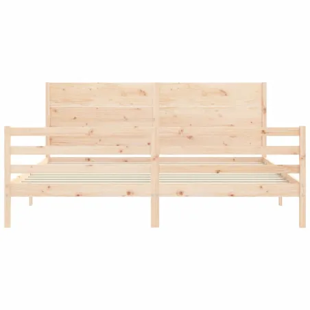 Cadre de lit sans matelas 200x200 cm bois massif